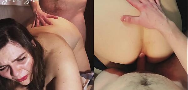  Getting Her Tight Ass Fucked So Hard She Begs To Stop - Splitscreen Anal